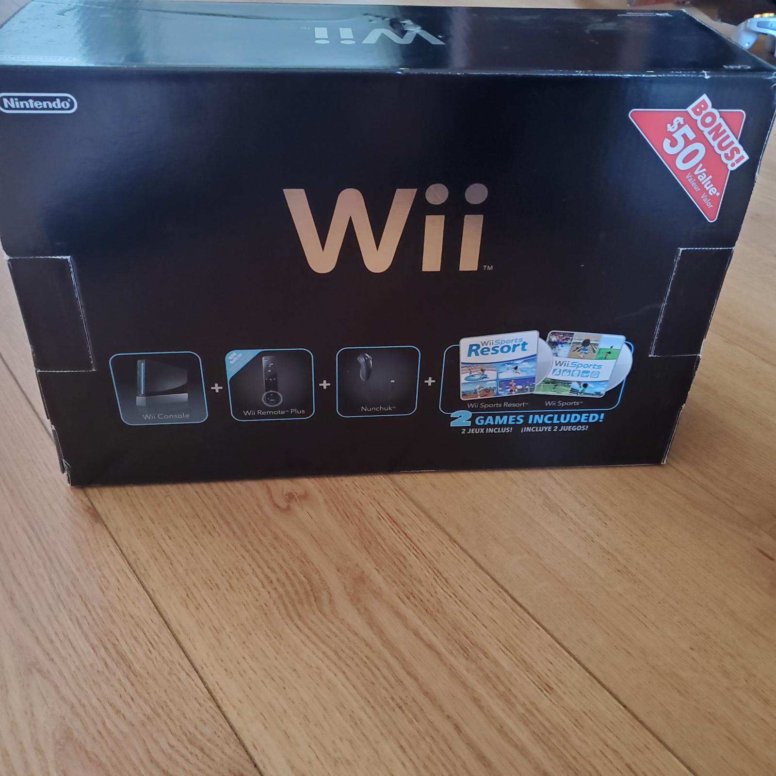Black Nintendo Wii System [Wii Sports + Wi Sports Resort + Wii MotionPlus]