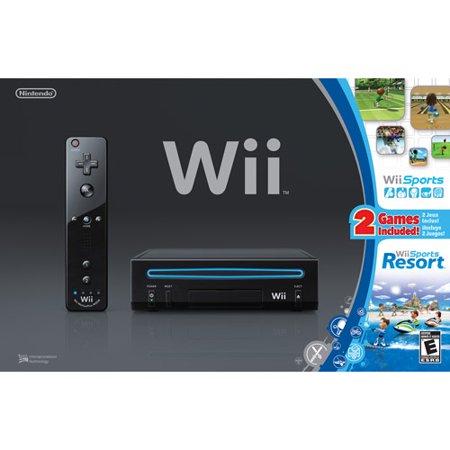 Nintendo Wii Sports & Wii Sports Resort Black Console