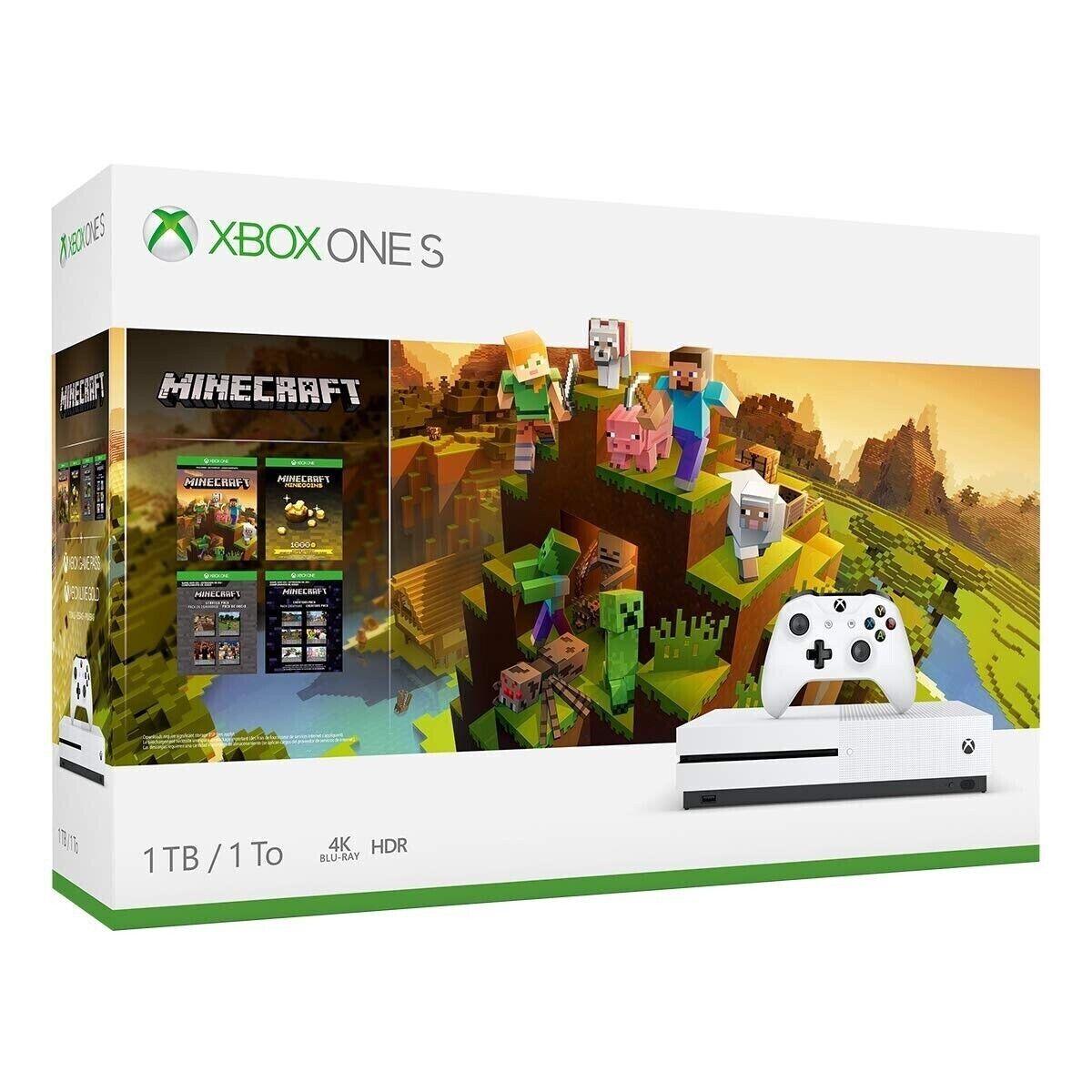 Xbox One S 1TB White Console [Minecraft Bundle]