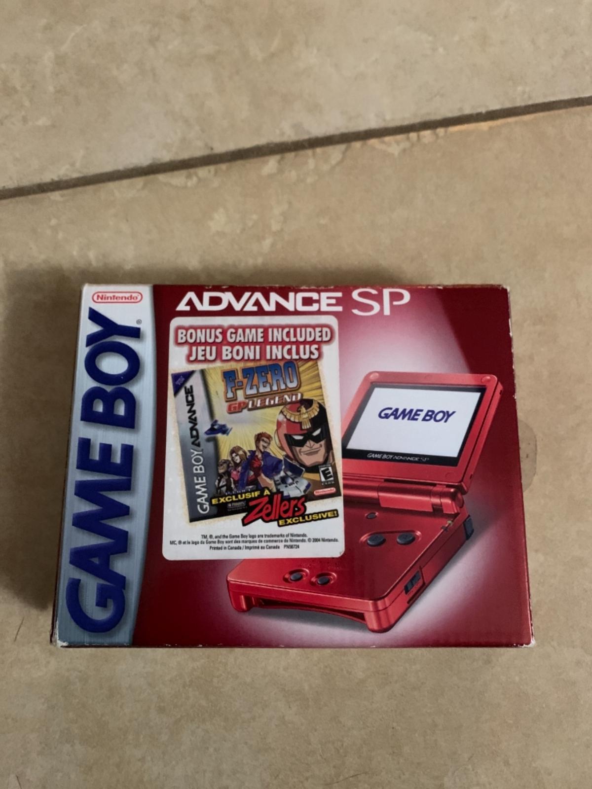 Red Gameboy Advance SP [F-Zero GP Legend Bundle]