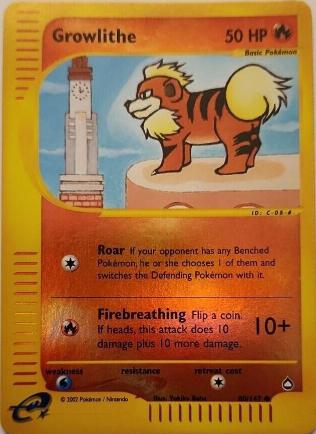 Growlithe [Reverse Holo] #80