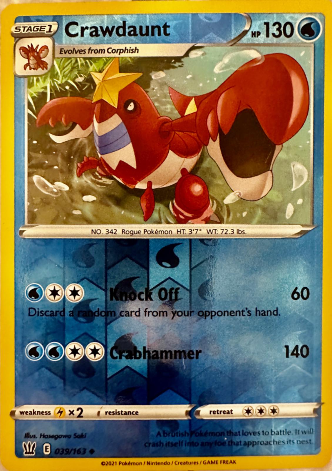 Crawdaunt [Reverse Holo] #39