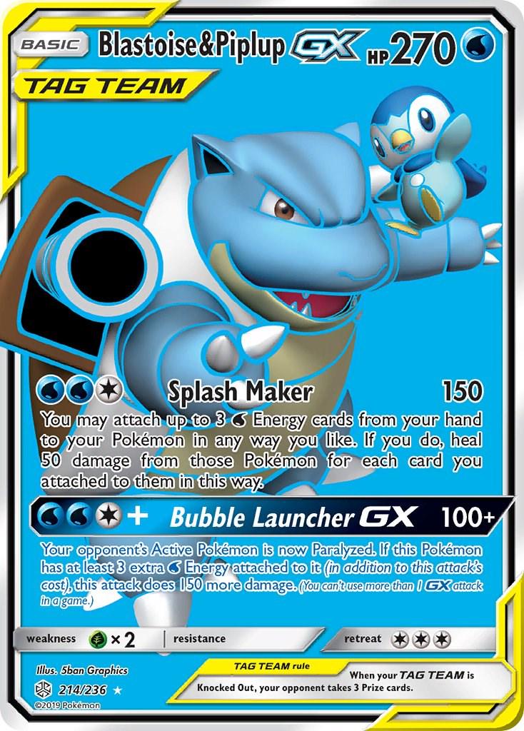 Blastoise & Piplup GX #214
