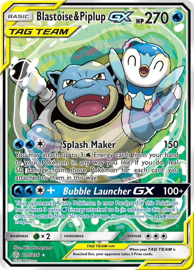 Blastoise & Piplup GX #215