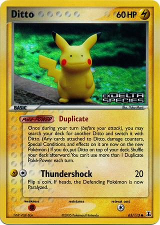 Ditto (Pikachu) [Reverse Holo] #63