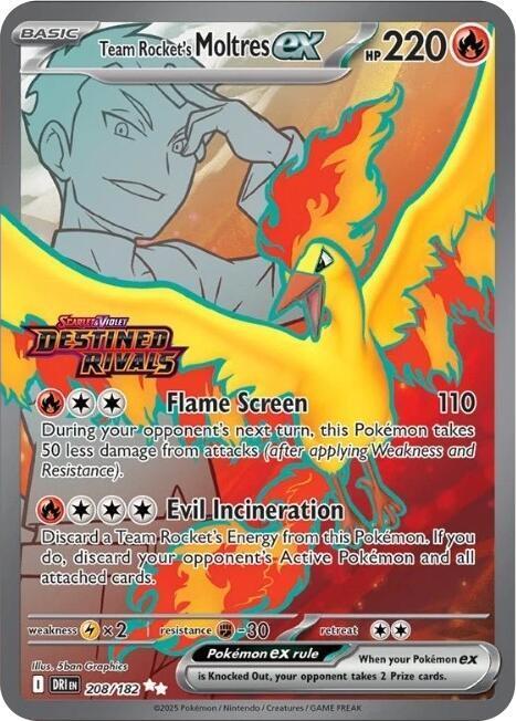 Team Rocket's Moltres ex [Stamped] #208
