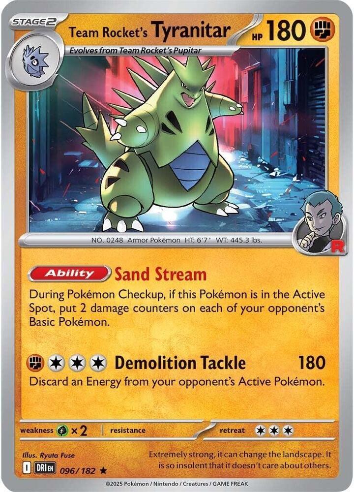 Team Rocket's Tyranitar [Cosmos Holo] #96