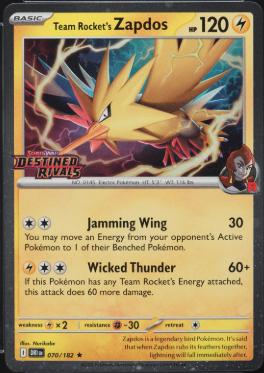 Team Rocket's Zapdos [Stamped] #70