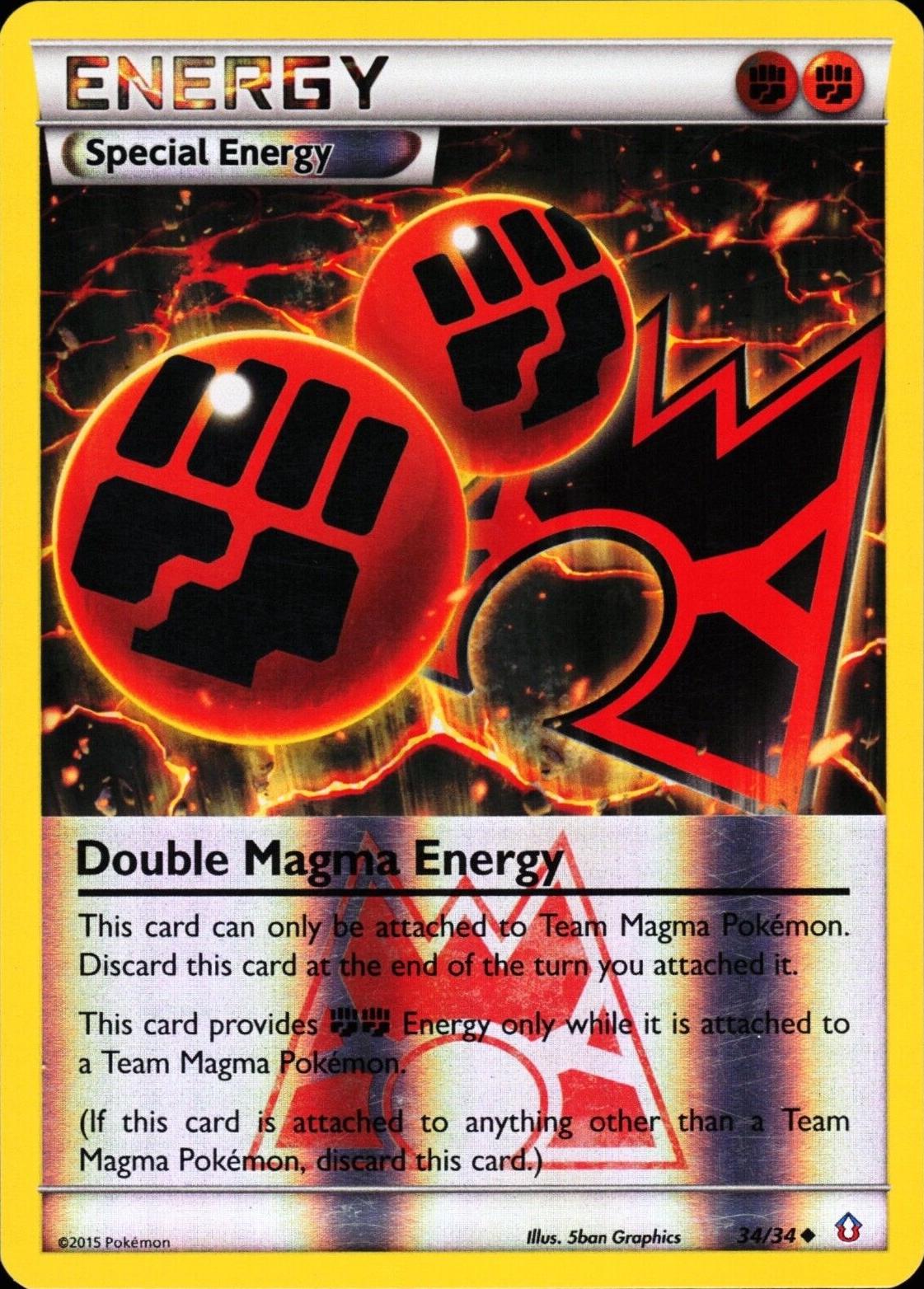 Double Magma Energy [Reverse Holo] #34