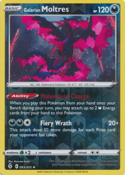 Galarian Moltres [Reverse Holo] #93