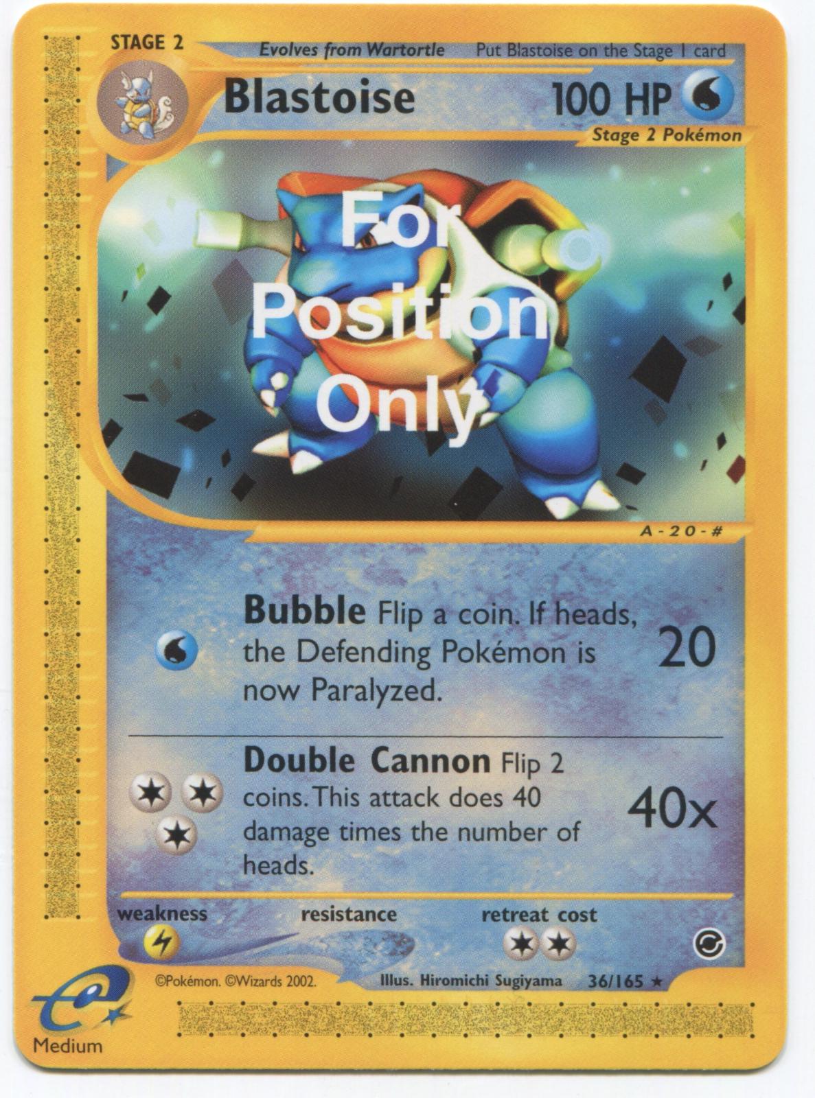 Blastoise [For Position Only] #36