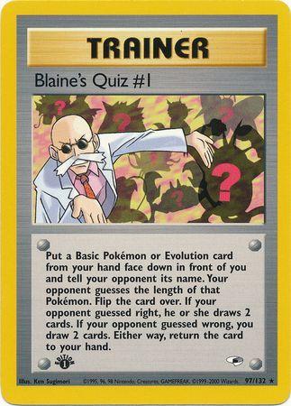 Blaine's Quiz #1 [1st Edition] #97