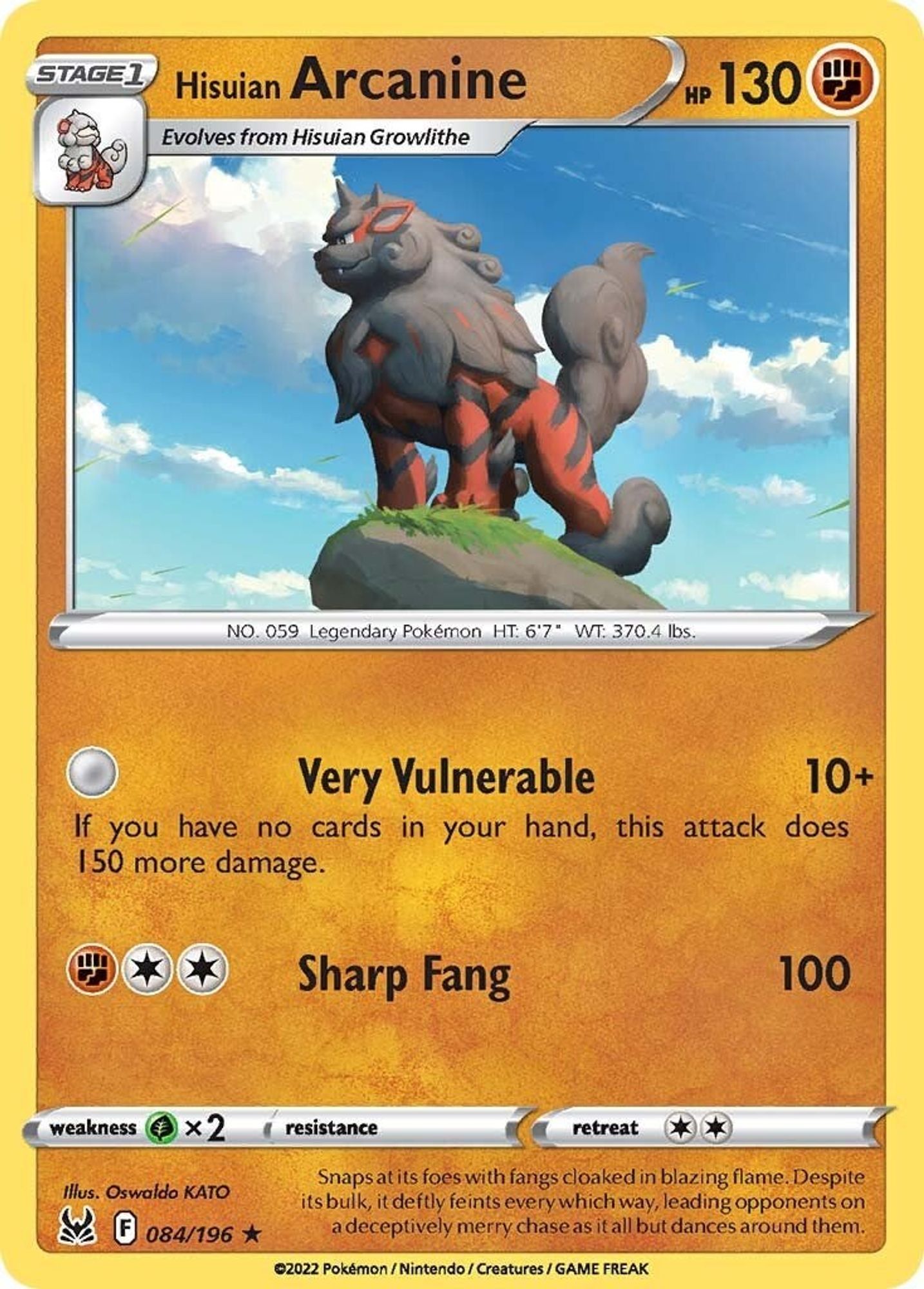 Hisuian Arcanine #84