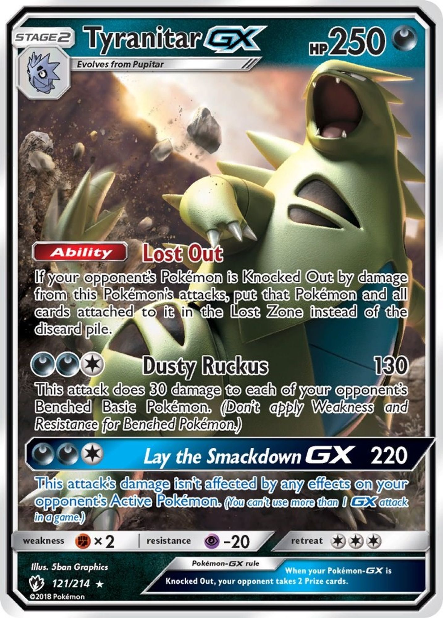 Tyranitar GX #121