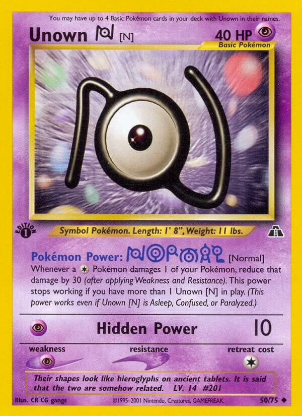 Unown N [1st Edition] #50