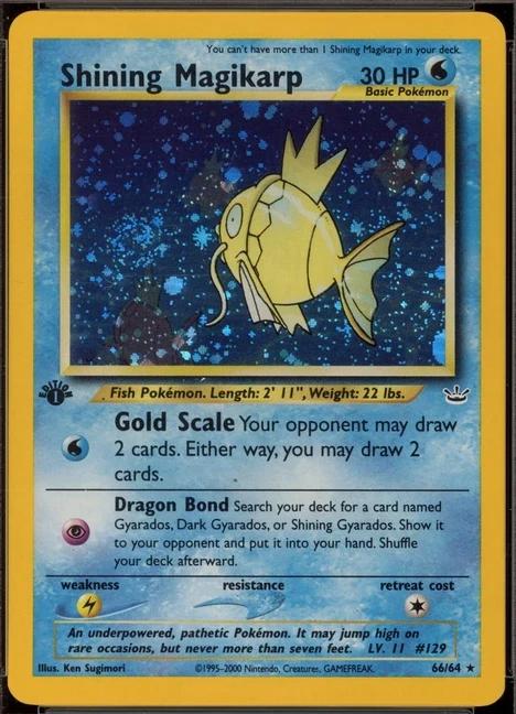 Shining Magikarp [1st Edition Double Holo Error] #66