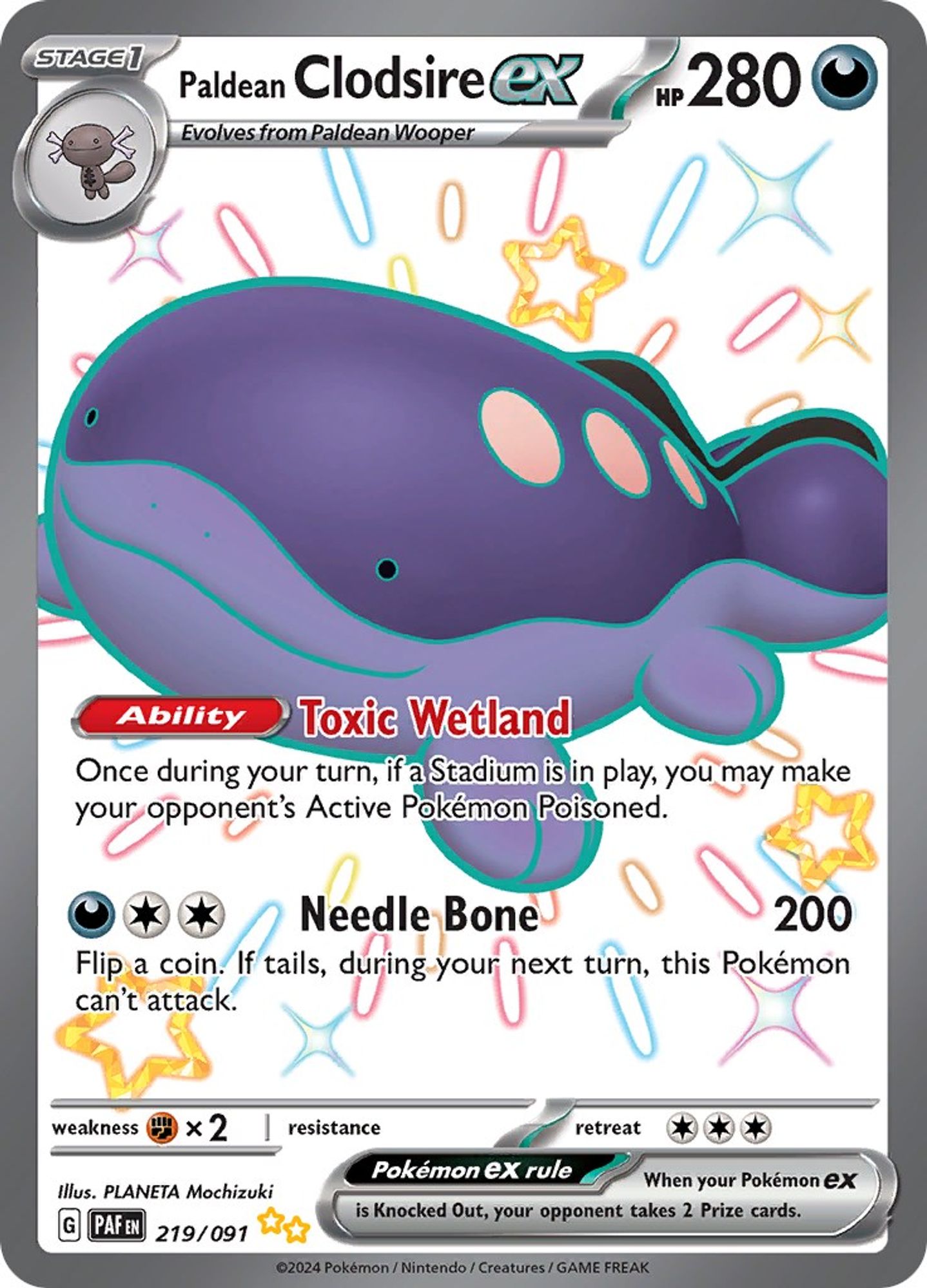 Paldean Clodsire ex #219