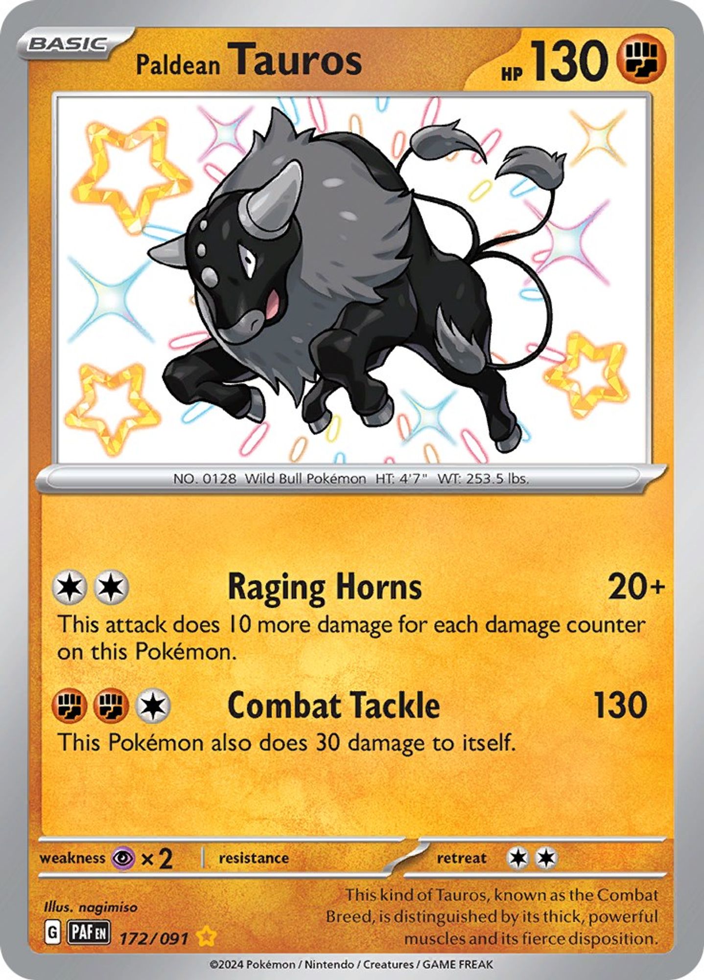 Paldean Tauros #172