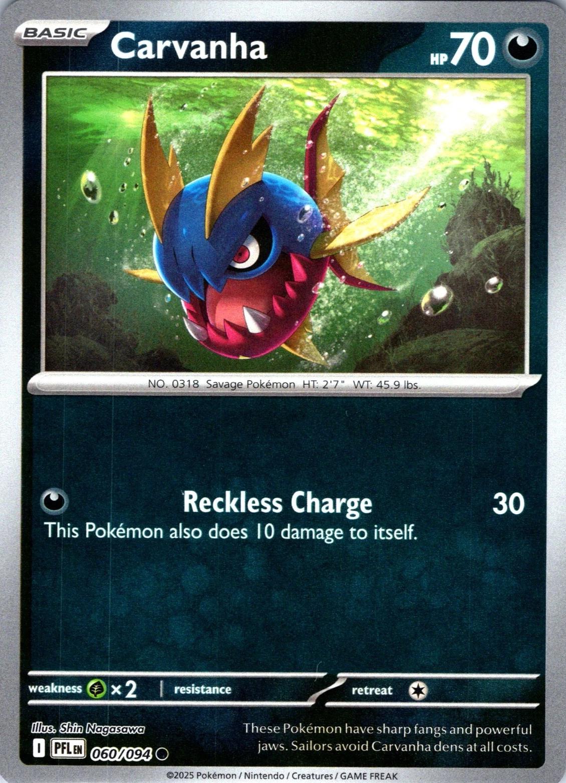 Carvanha [Reverse Holo] #60
