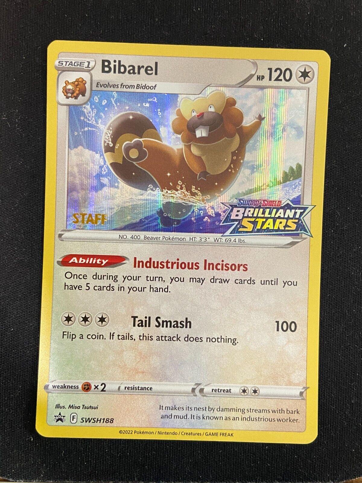 Bibarel [Prerelease Staff] #SWSH188