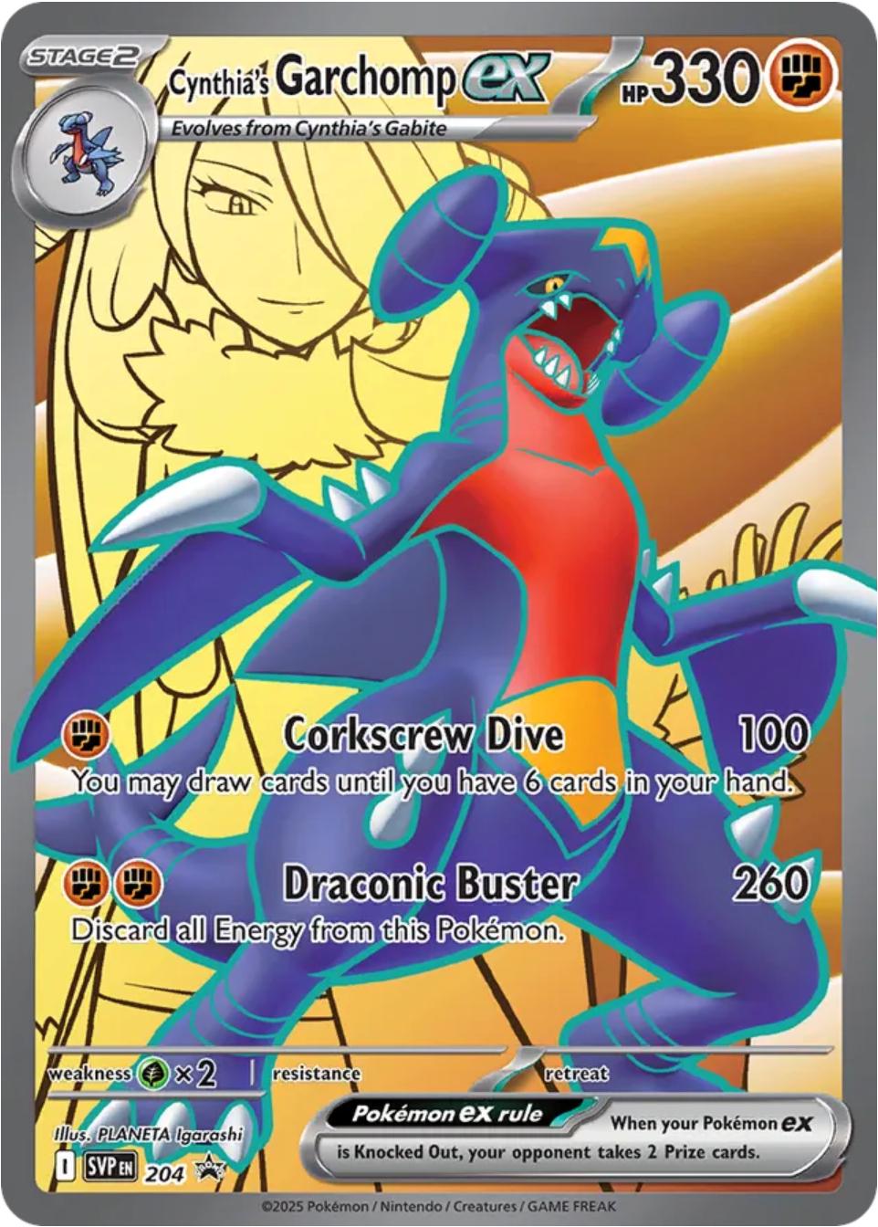 Cynthia's Garchomp Ex #204
