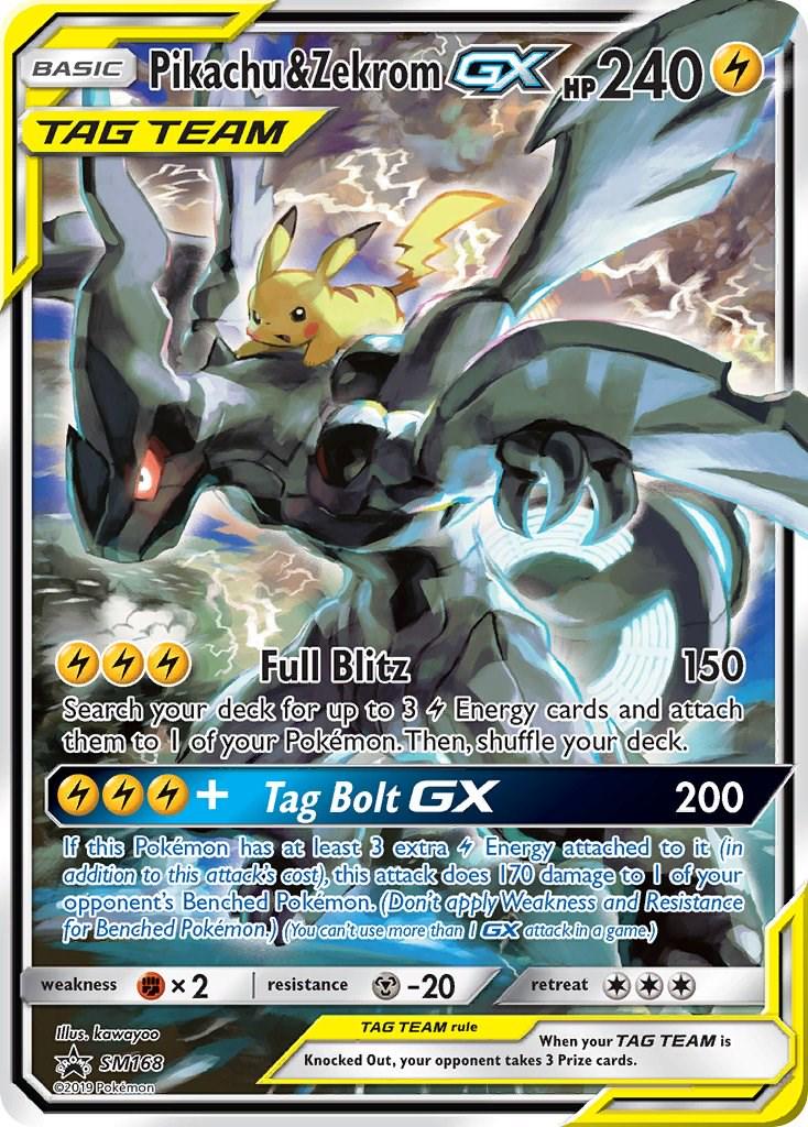 Pikachu & Zekrom GX #SM168