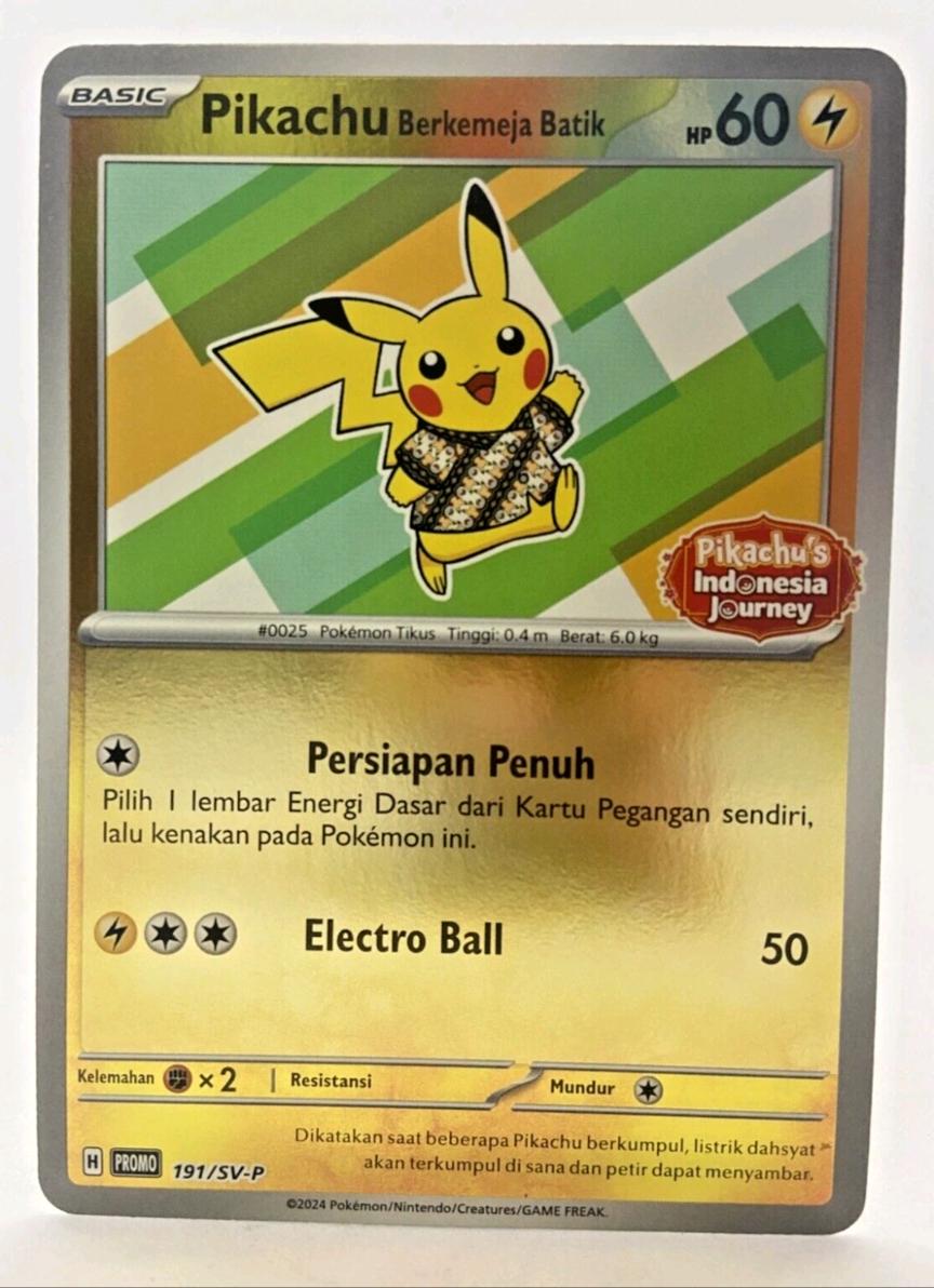 Pikachu Berkemeja Batik #191/SV-P