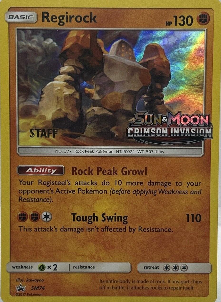 Regirock [Prerelease Staff] #SM74