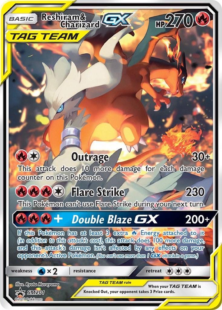 Reshiram & Charizard GX #SM201