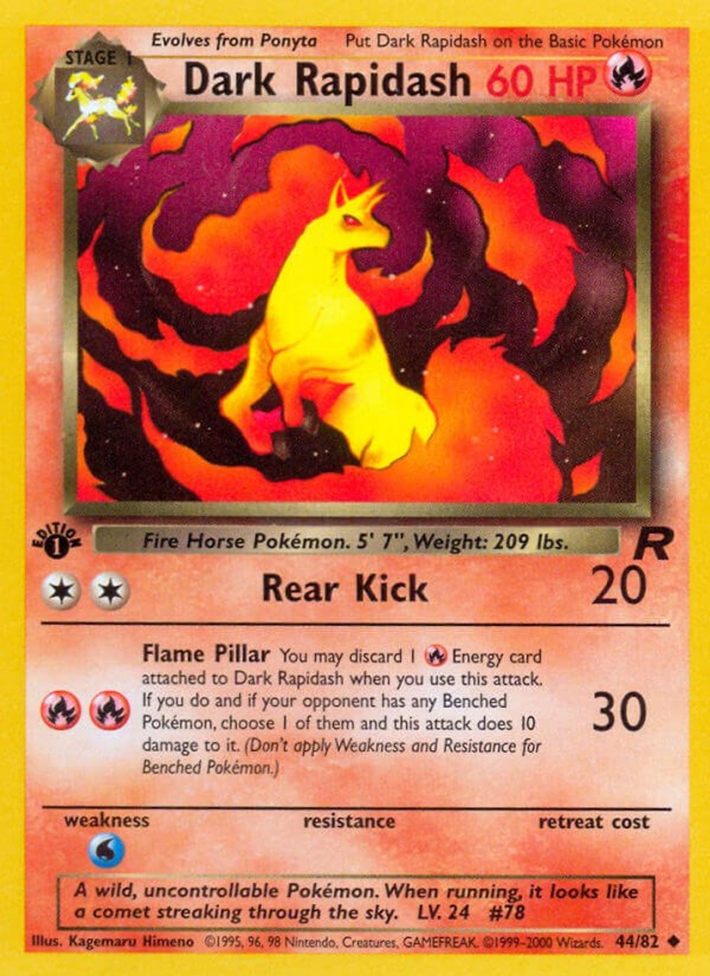 Dark Rapidash [1st Edition] #44