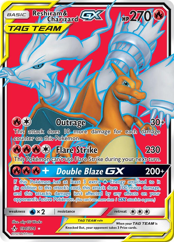 Reshiram & Charizard GX #194