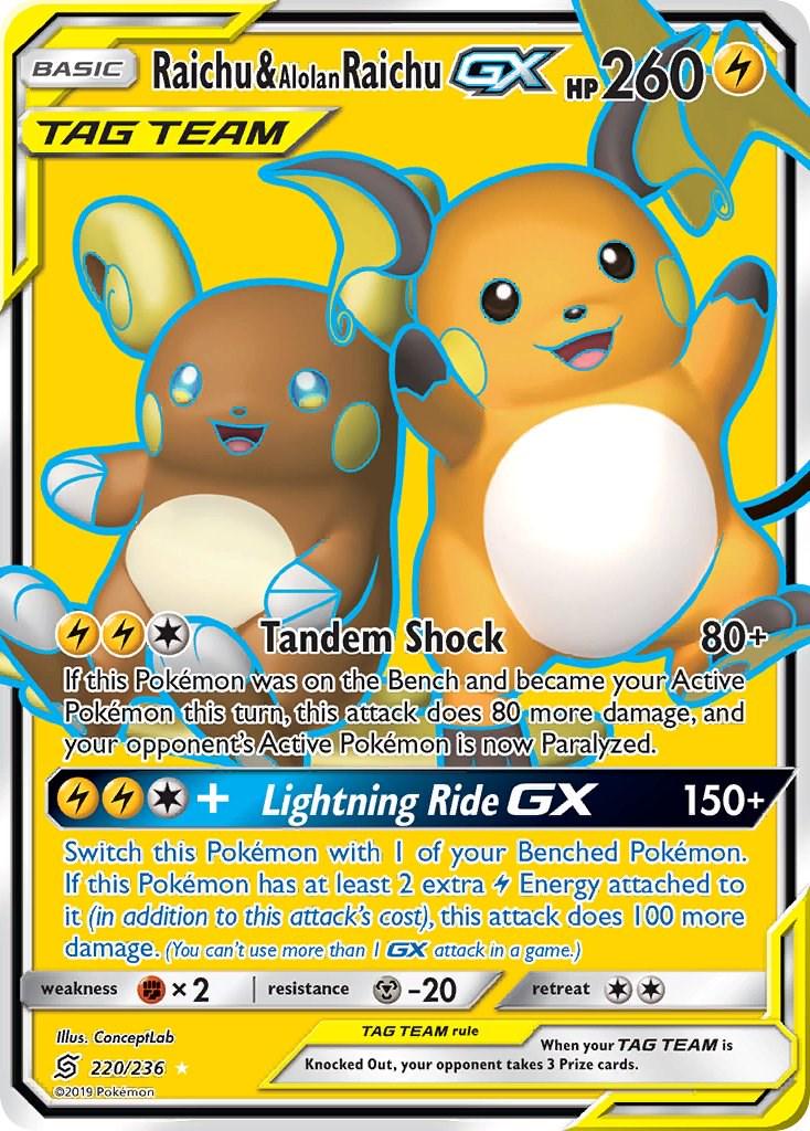 Raichu & Alolan Raichu GX #220