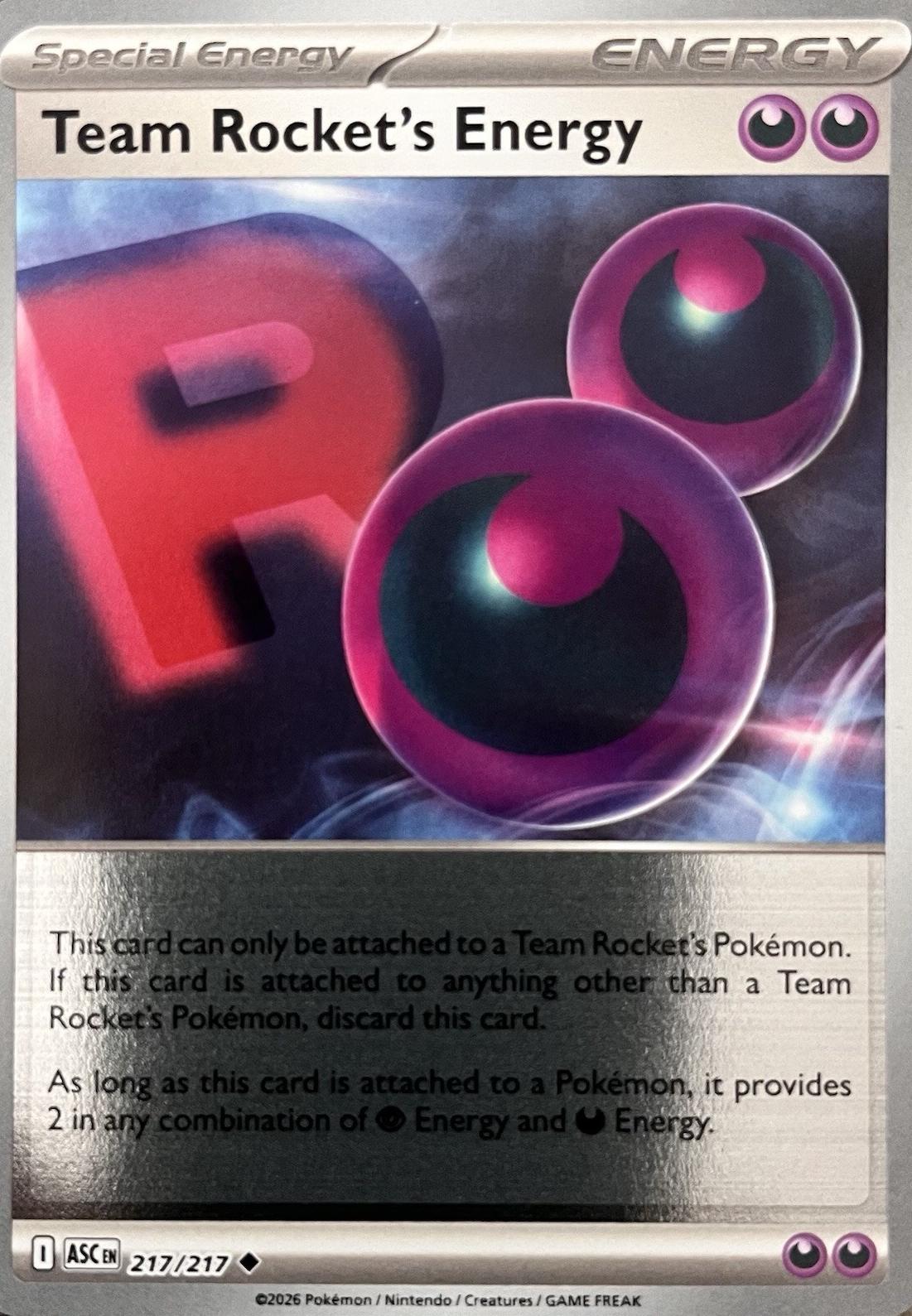 Team Rocket's Energy [Reverse Holo] #217