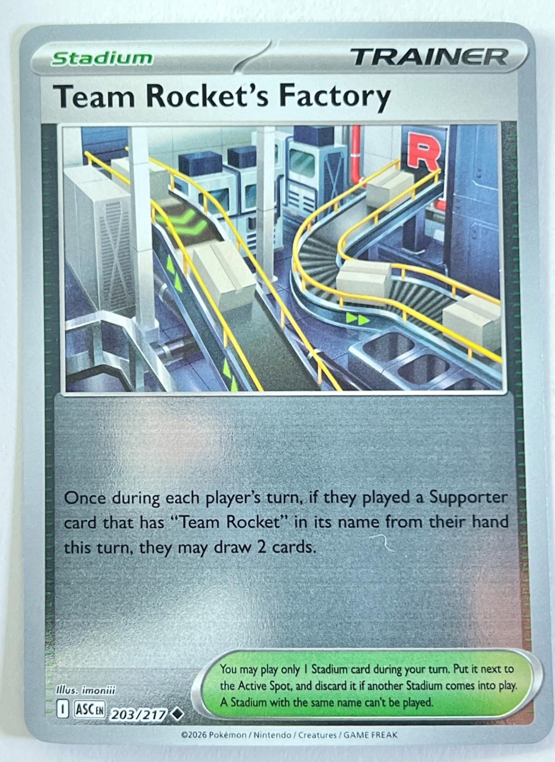 Team Rocket's Factory [Reverse Holo] #203