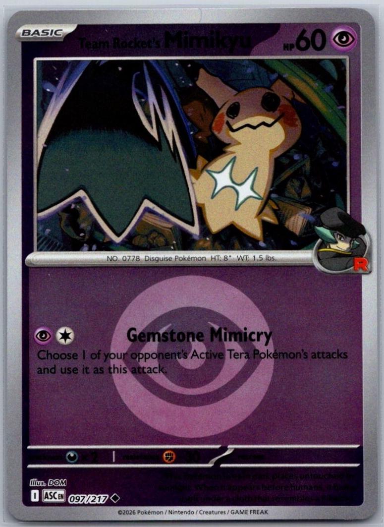 Team Rocket's Mimikyu [Energy] #97