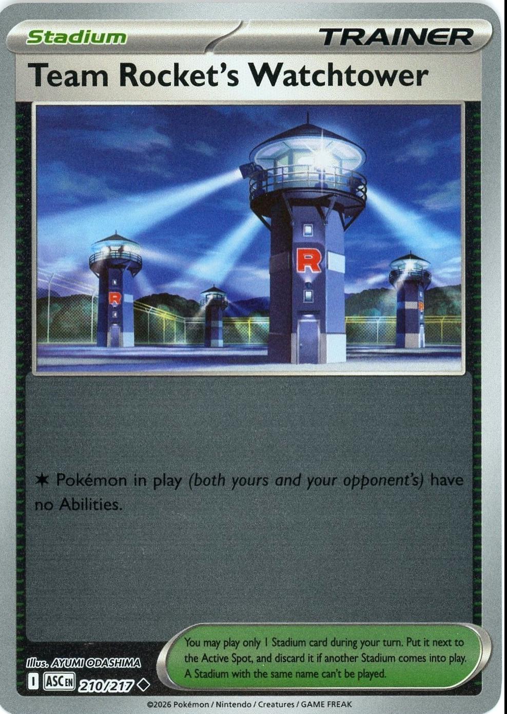 Team Rocket's Watchtower [Reverse Holo] #210