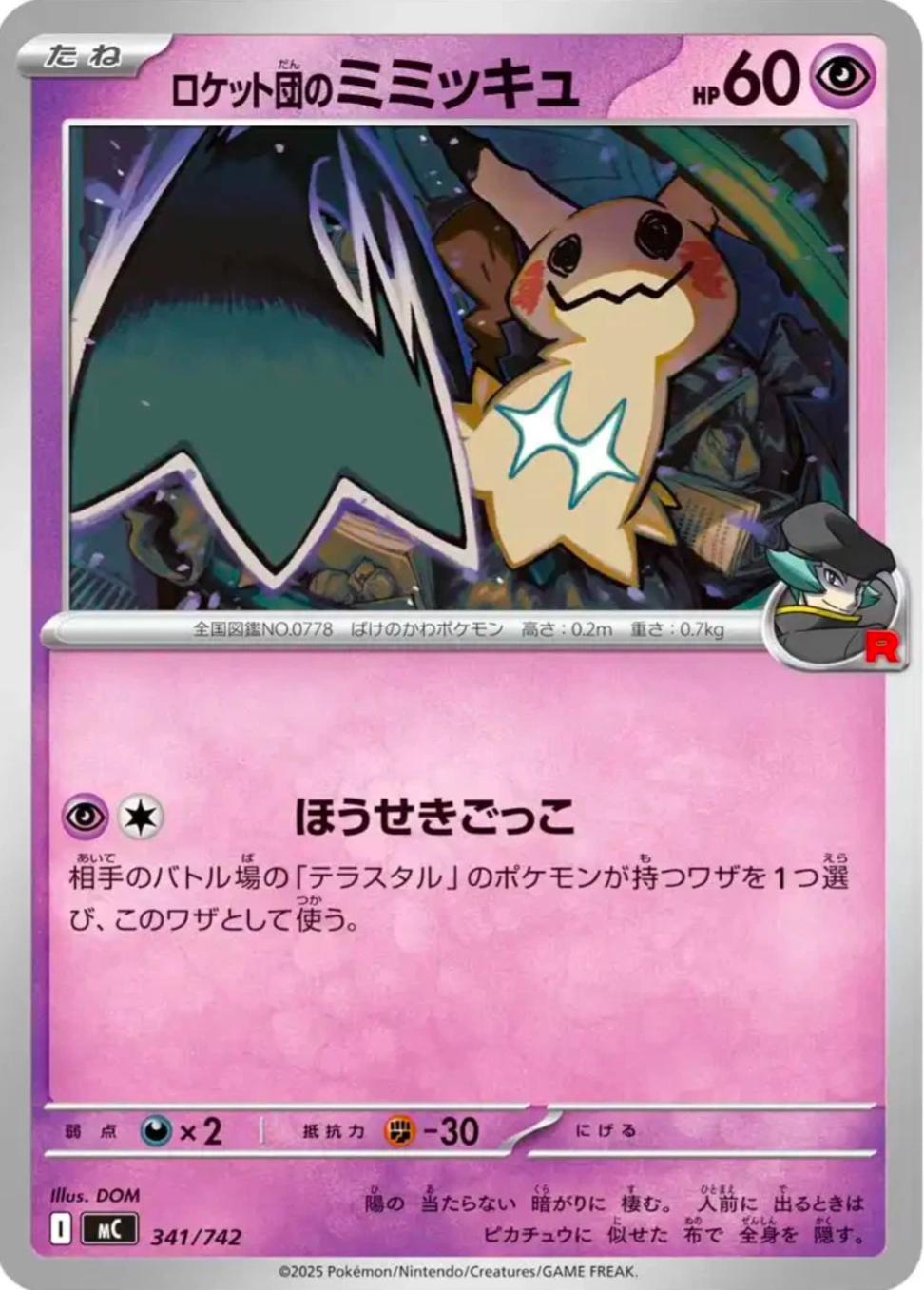 Team Rocket's Mimikyu #341