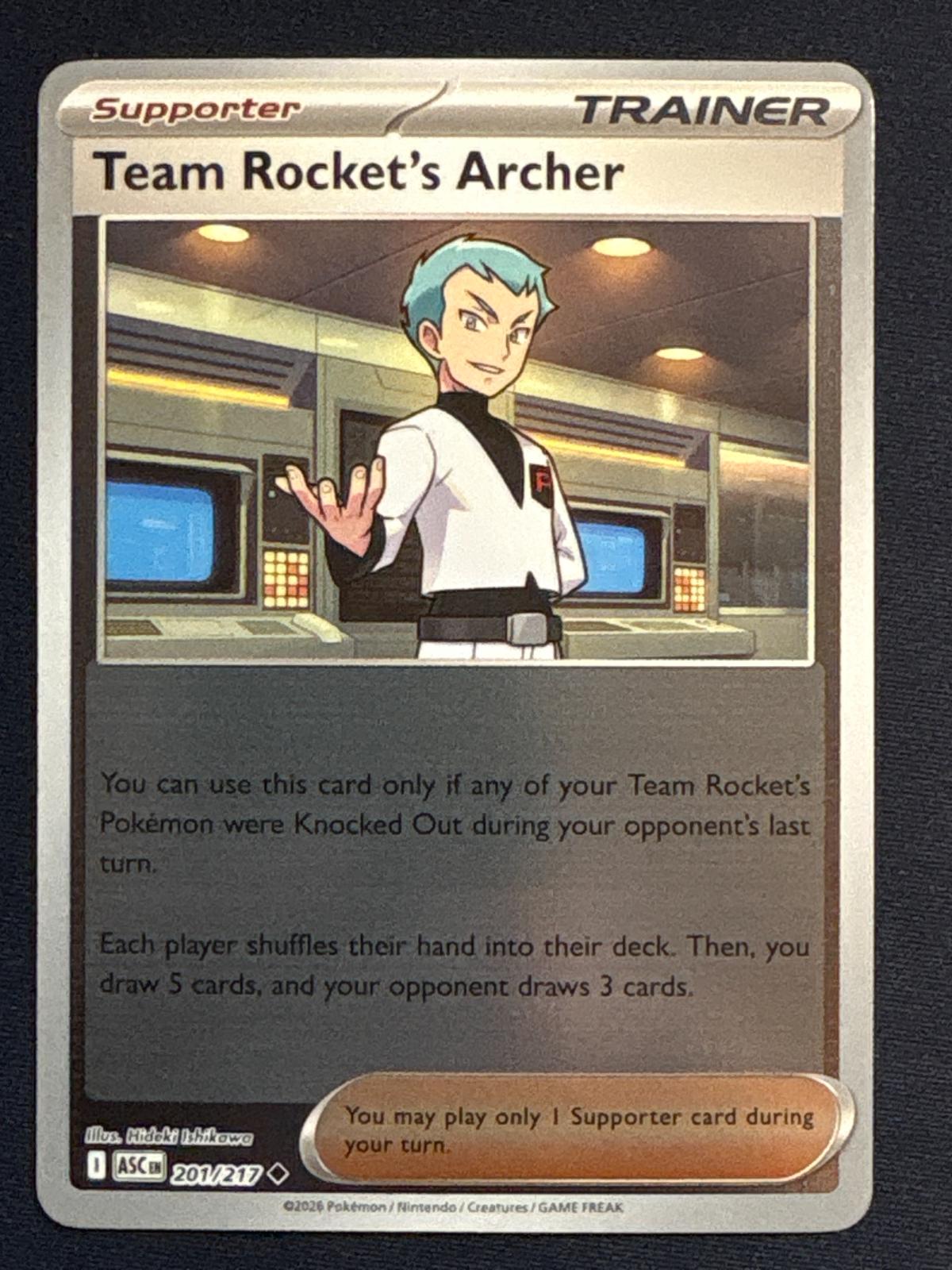 Team Rocket's Archer [Reverse Holo] #201