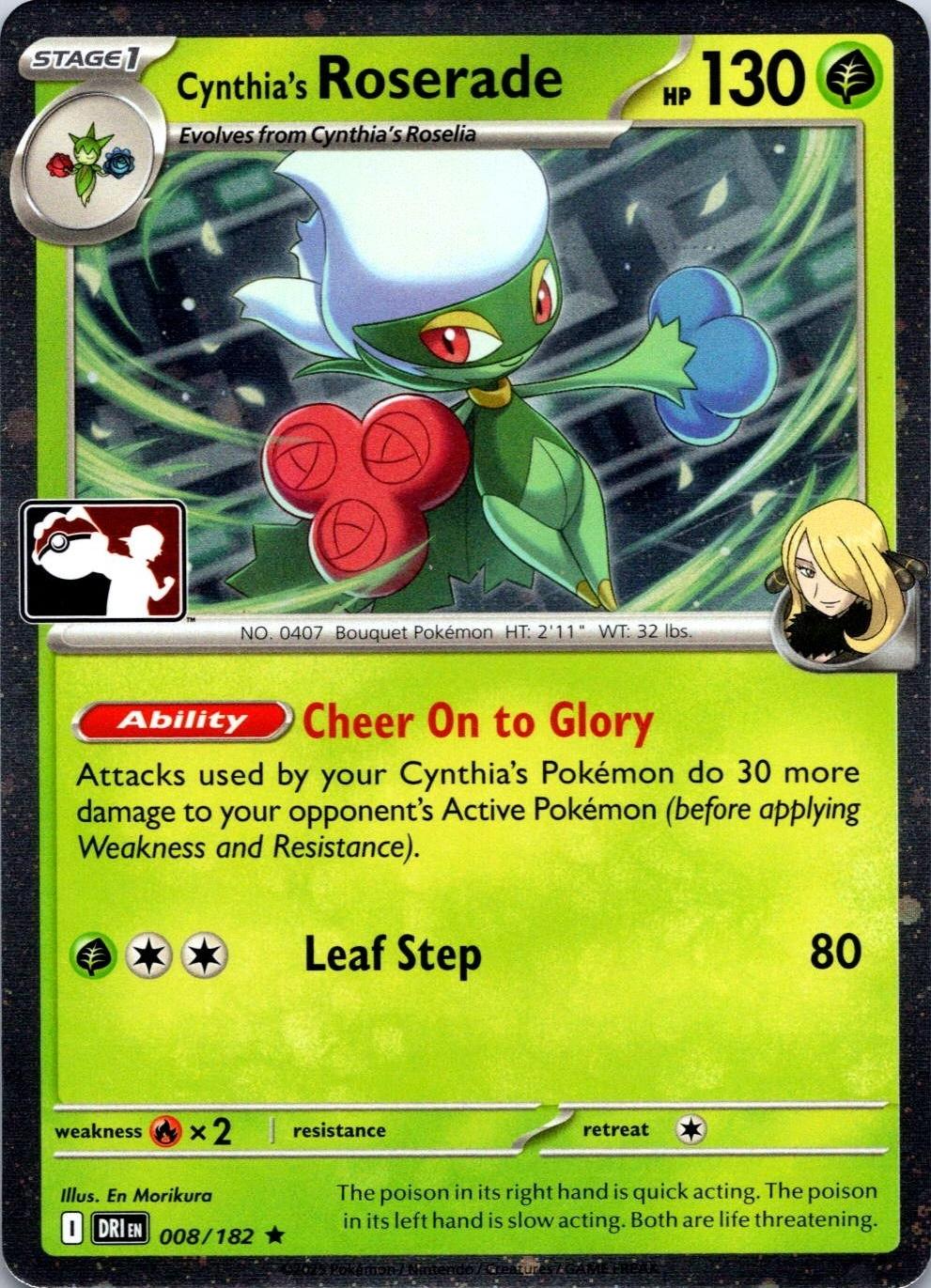Cynthia's Roserade [Prize Pack Cosmos Holo] #8