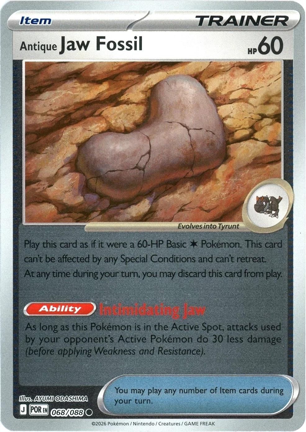 Antique Jaw Fossil [Reverse Holo] #68