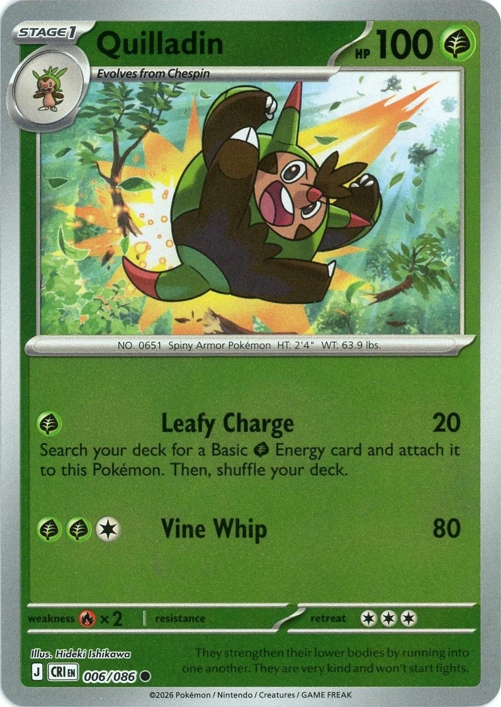 Quilladin [Reverse Holo] #6