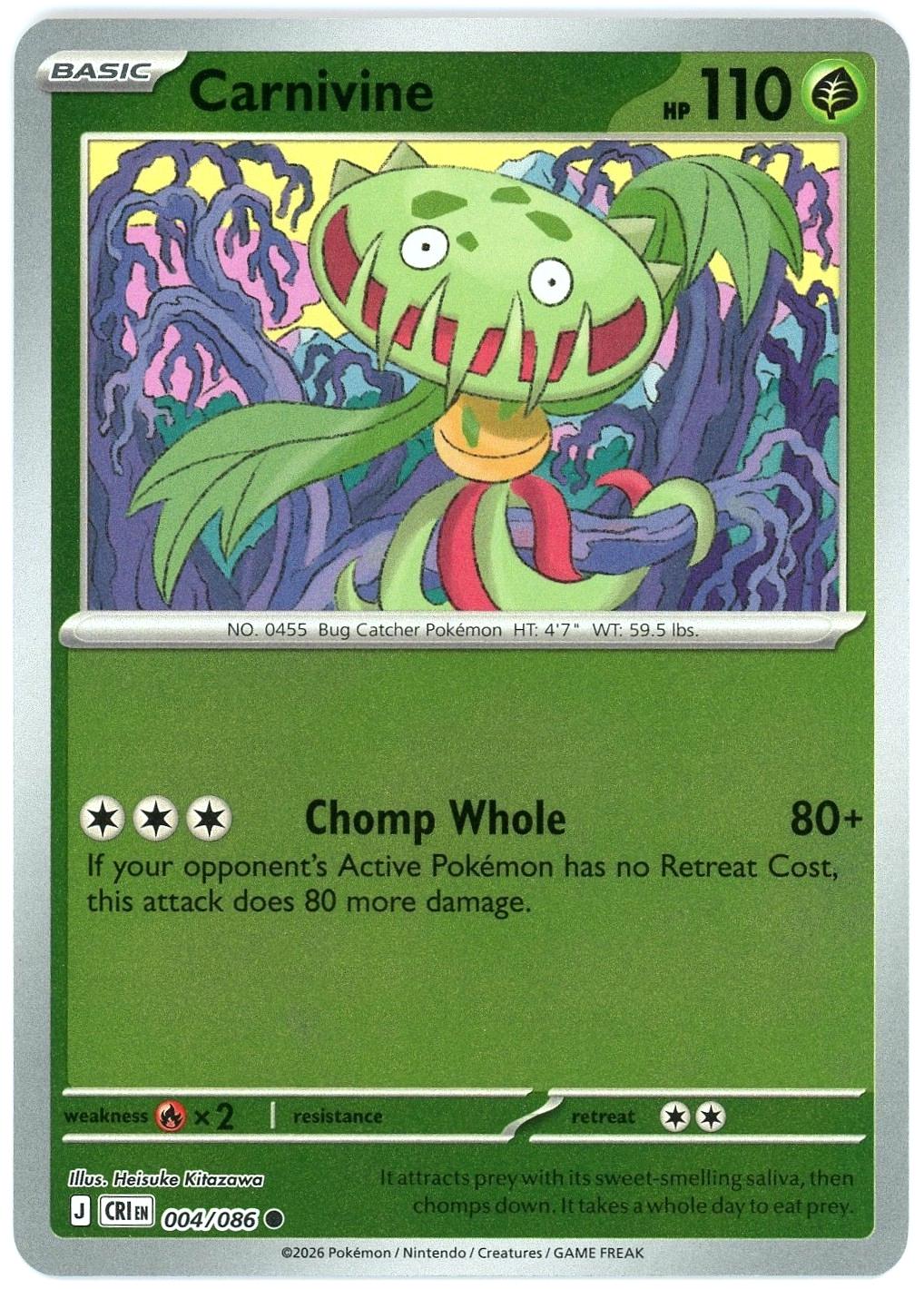 Carnivine [Reverse Holo] #4