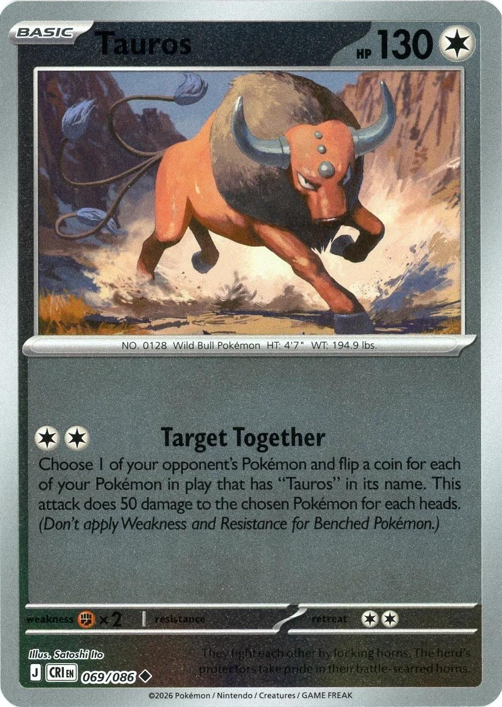 Tauros [Reverse Holo] #69