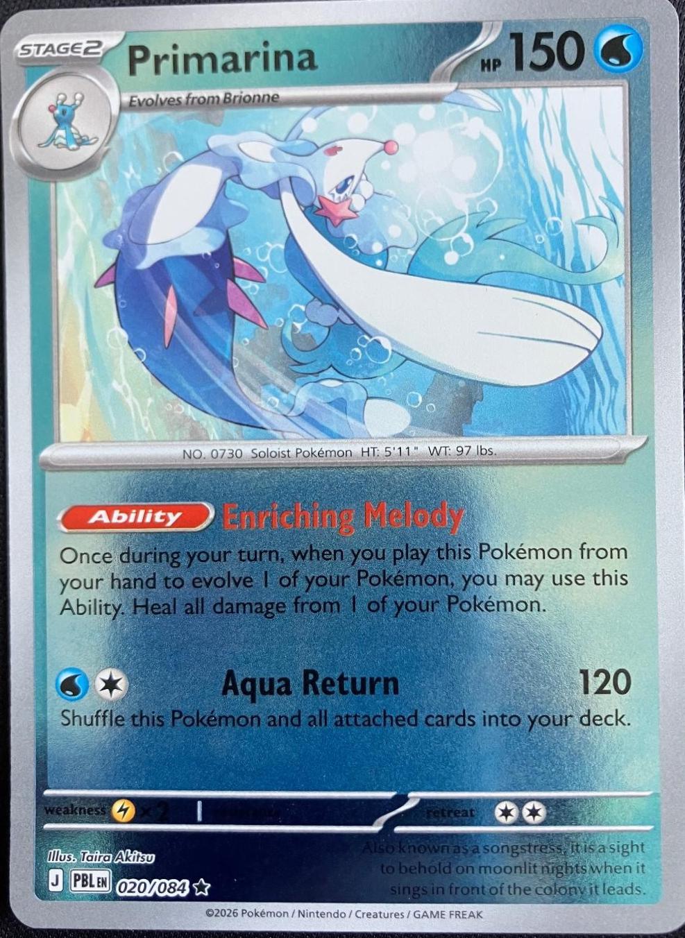 Primarina [Reverse Holo] #20