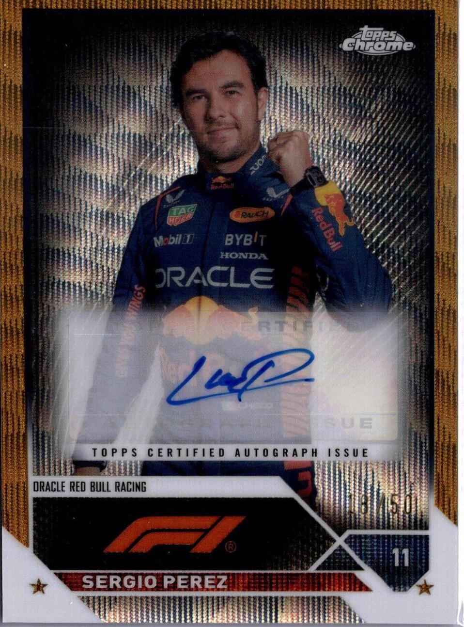 Sergio Perez [Gold Wave Refractor] #CAC-SP