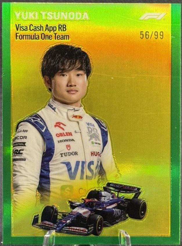Yuki Tsunoda [Green Refractor] #1954-17