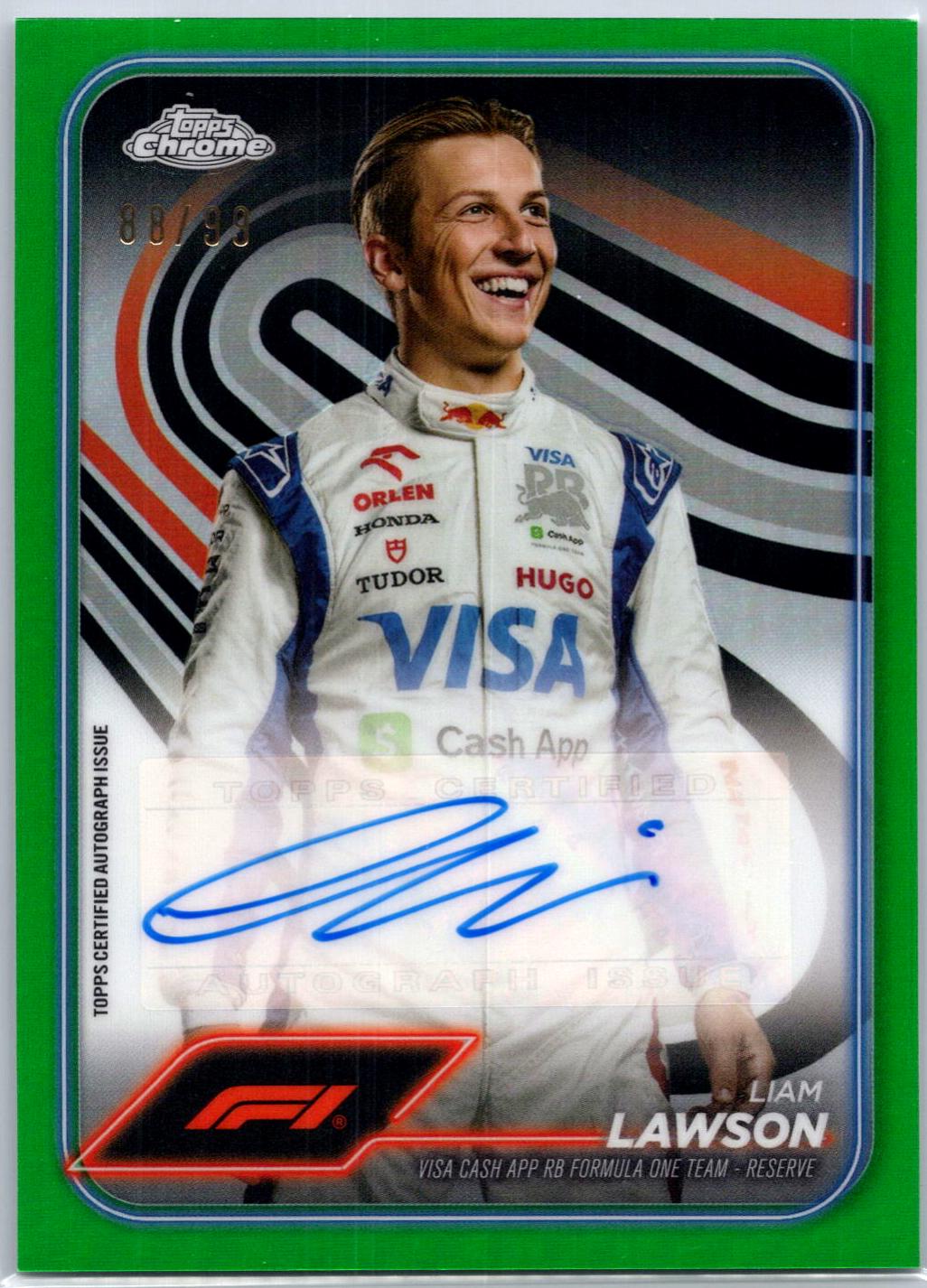 Liam Lawson [Green Refractor] #CAC-LAW
