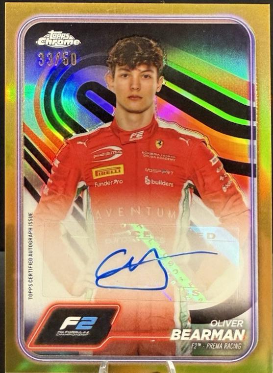 Oliver Bearman [Gold Refractor] #CAC-BEA
