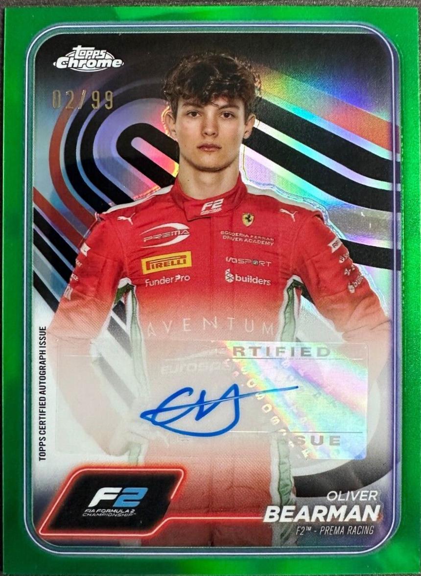 Oliver Bearman [Green Refractor] #CAC-BEA