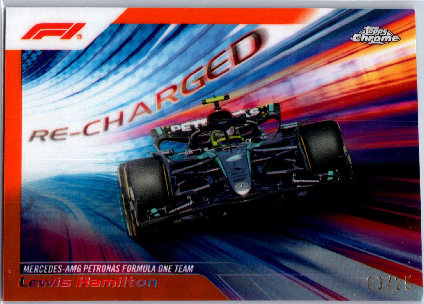 Lewis Hamilton [Orange Refractor] #RECH-6